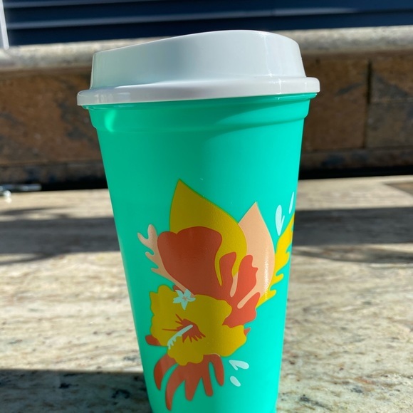 Starbuck Summer 2020 Hot/Cold Hawaiian Cup. I HAVE A WHITE & A LIGHT GREEN LEFT - Picture 11 of 16